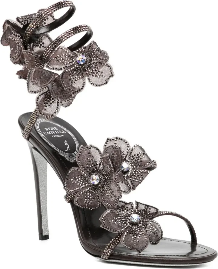 110mm Crystal-Flower Sandals - Image 2