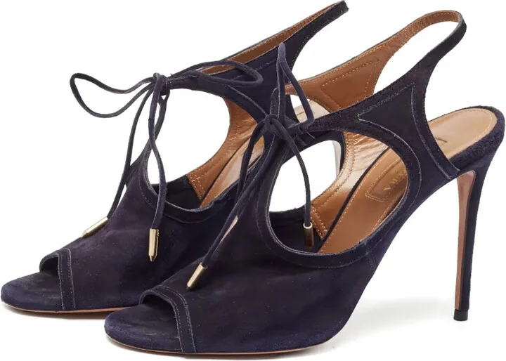 110mm Cut-Out Lace-Up Sandals - Image 2