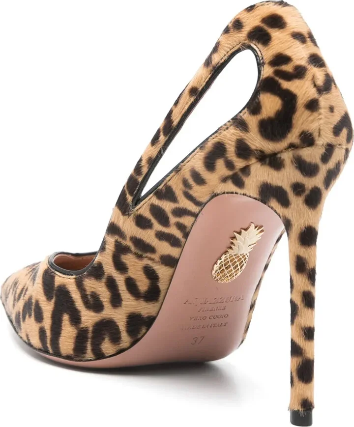 110mm Cut-Out Leopard-Print Pumps - Image 3