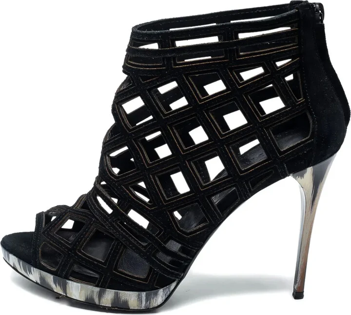 110mm Cut-Out Platform Stiletto Sandals