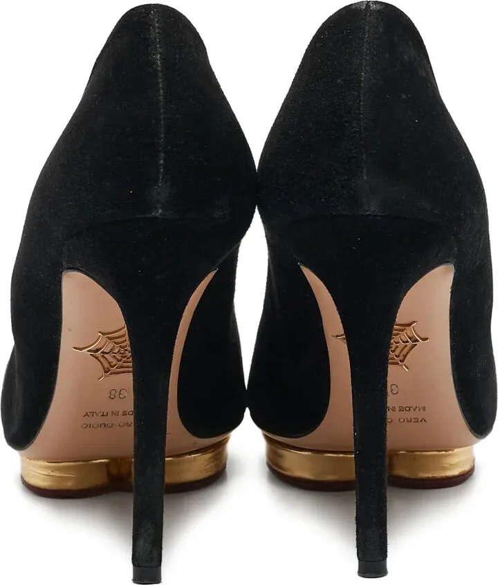110mm Debbie platform suede pumps - Image 3