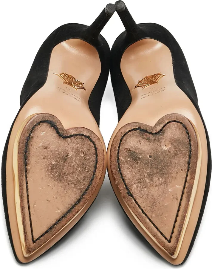 110mm Debbie platform suede pumps - Image 4