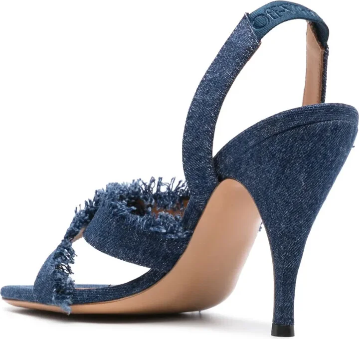 110mm Denim Sandals - Image 3