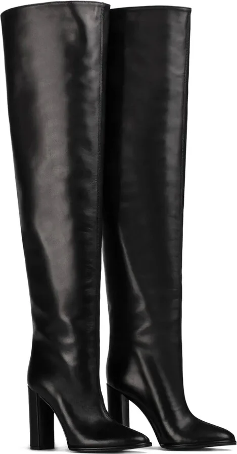 110mm Elsa block-heel leather boots - Image 2