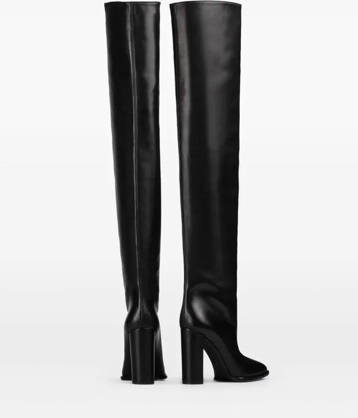 110mm Elsa block-heel leather boots - Image 3