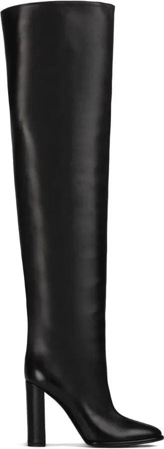 110mm Elsa block-heel leather boots