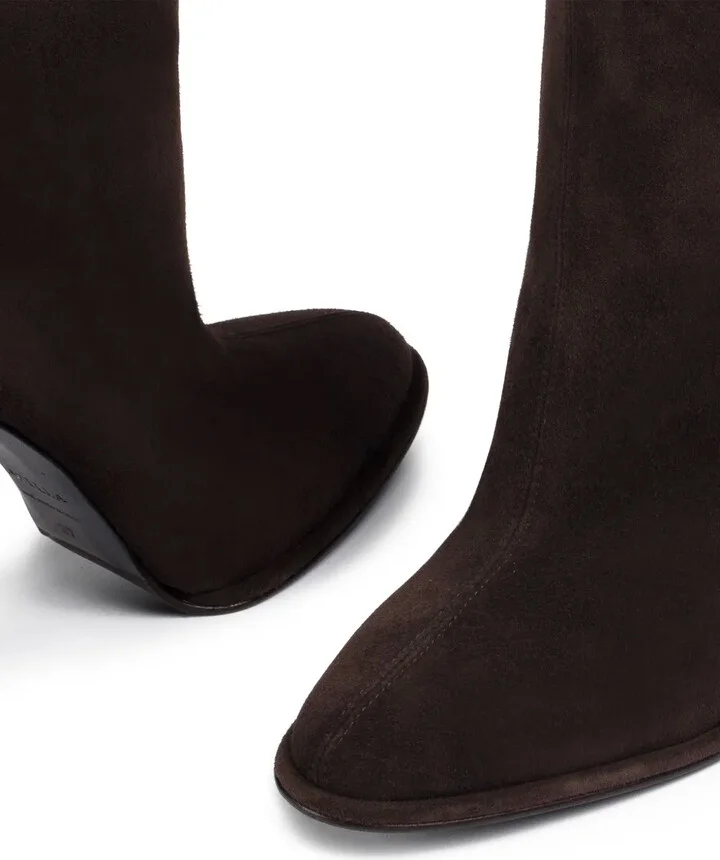 110mm Elsa block-heel suede boots - Image 3
