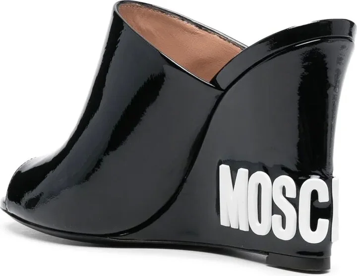 110mm Embossed-Logo Wedge Sandals - Image 3