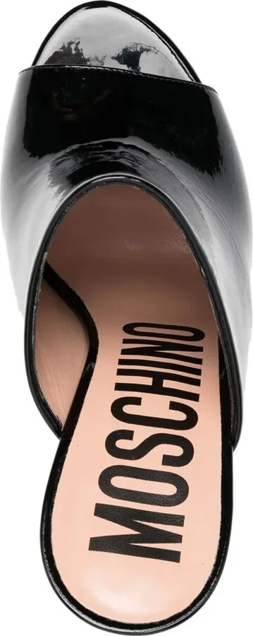 110mm Embossed-Logo Wedge Sandals - Image 4