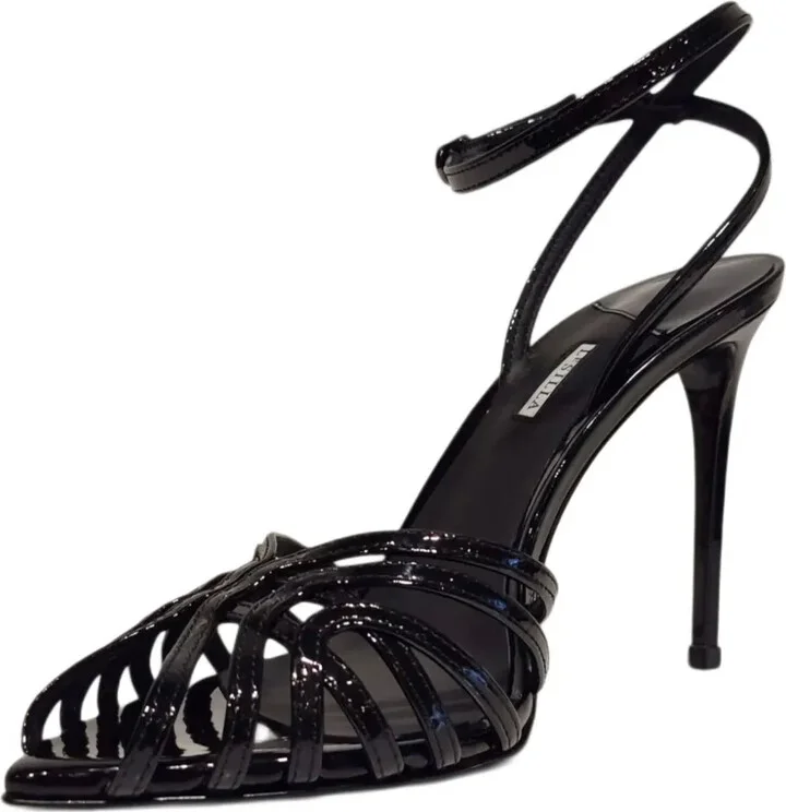 110mm Embrace patent-leather ankle-strap sandals - Image 5