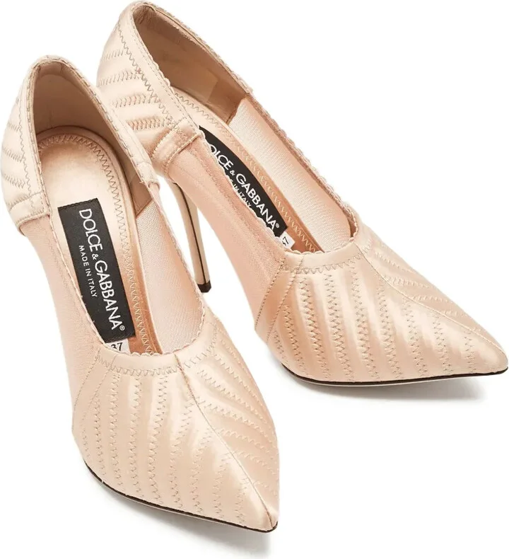 110mm Embroidered Pointed-Toe Pumps - Image 2