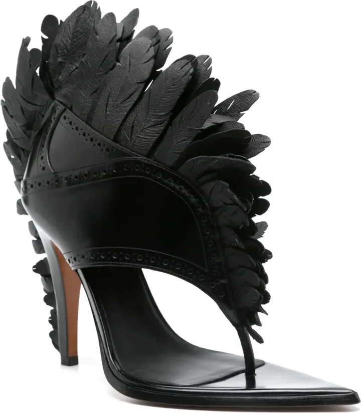 110mm Feathered Sandals - Image 2