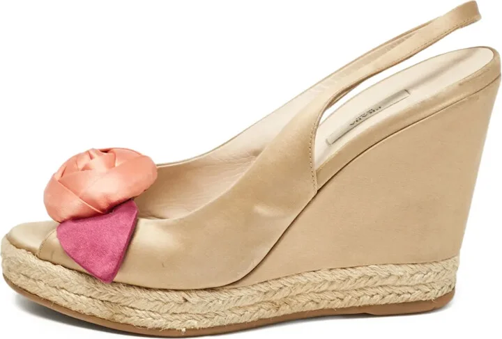 110mm Floral-Appliqué Espadrilles