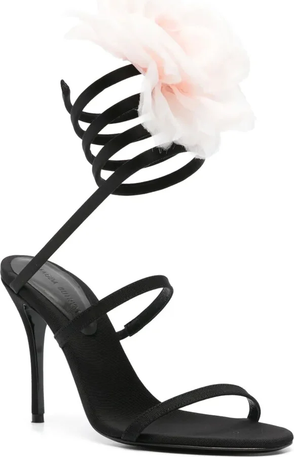 110mm Floral-Appliqué Sandals - Image 2