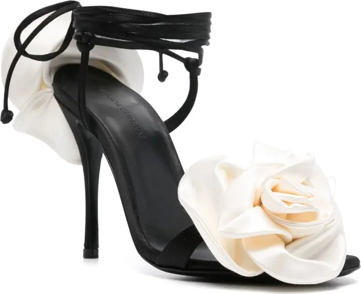 110mm Floral-Appliqué Sandals - Image 2