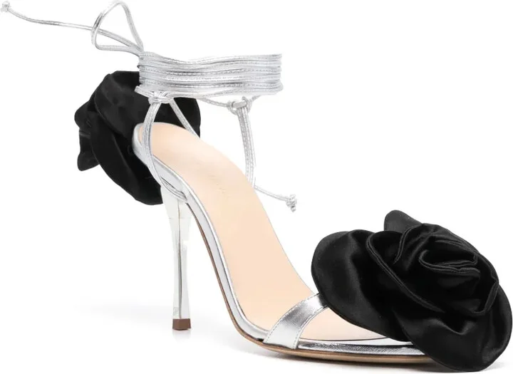 110mm Floral-Appliqué Sandals - Image 2