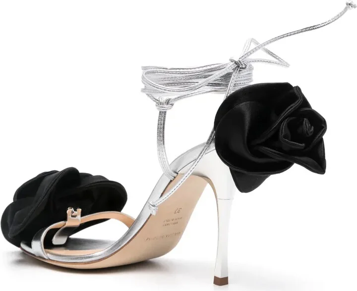 110mm Floral-Appliqué Sandals - Image 3