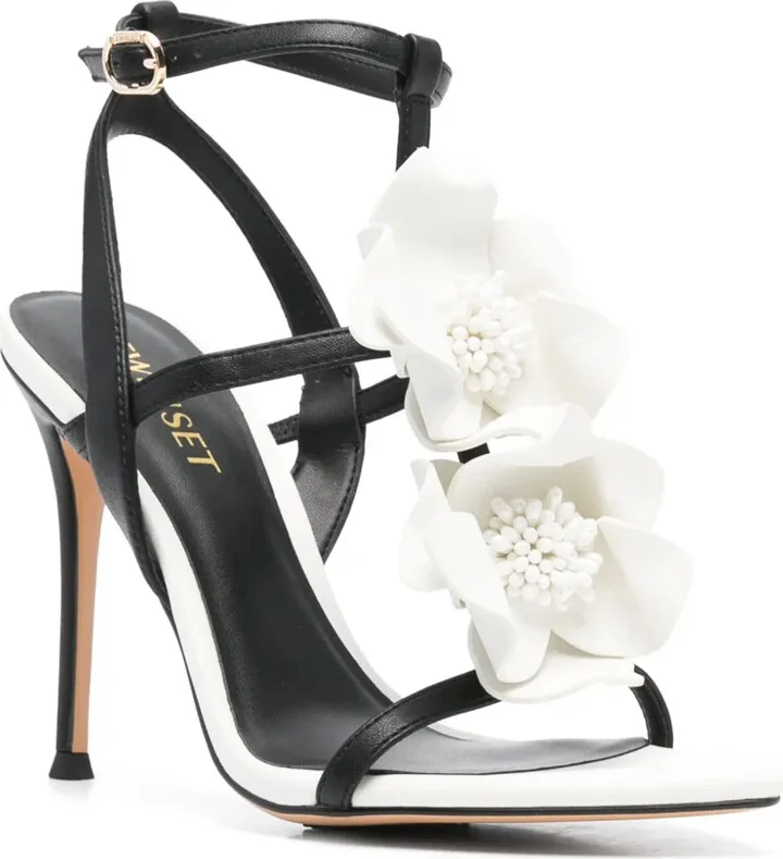 110mm Floral-Appliqué Sandals - Image 2