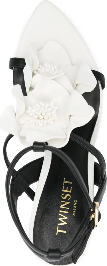 110mm Floral-Appliqué Sandals - Image 4