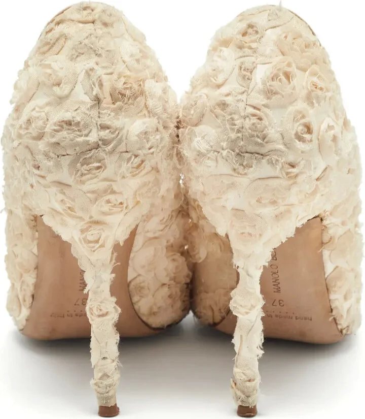 110mm Floral-Embellished Heeled Pumps - Image 3