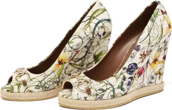 110mm floral-print Horsebit espadrilles - Image 2