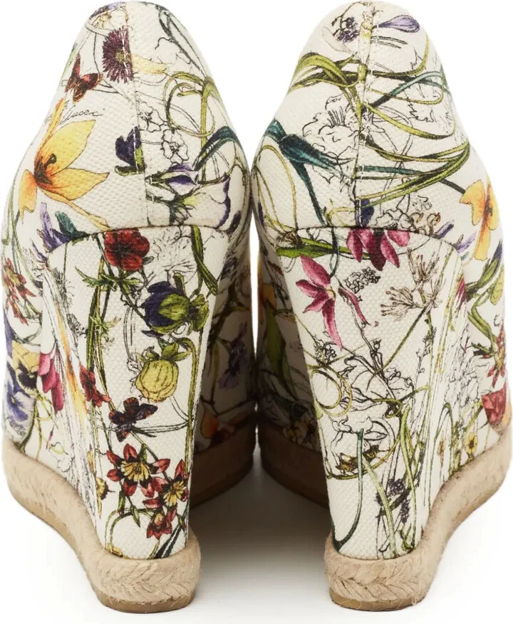 110mm floral-print Horsebit espadrilles - Image 4
