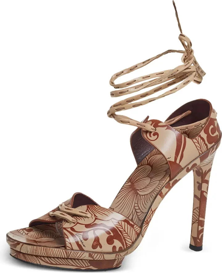 110mm Floral-Print Sandals - Image 2
