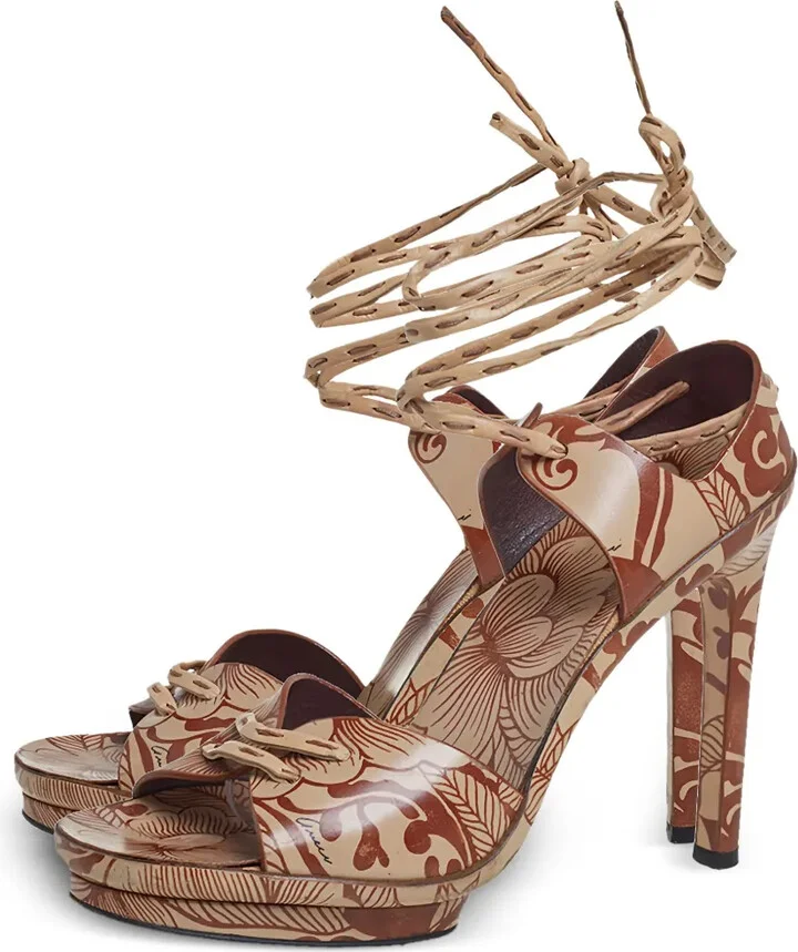 110mm Floral-Print Sandals - Image 3