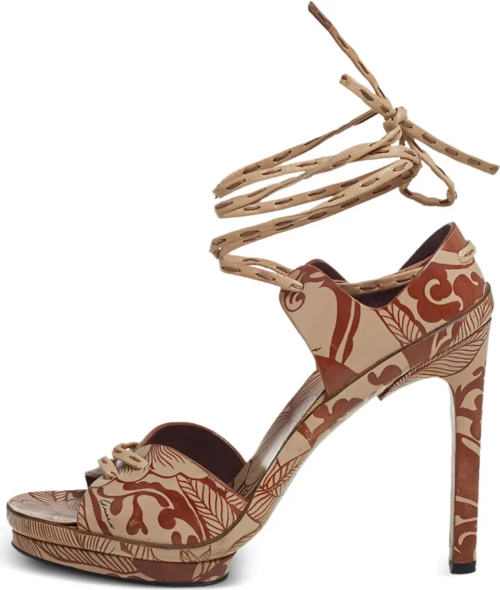 110mm Floral-Print Sandals