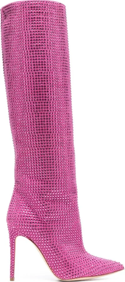 110mm Holly crystal-embellished boots