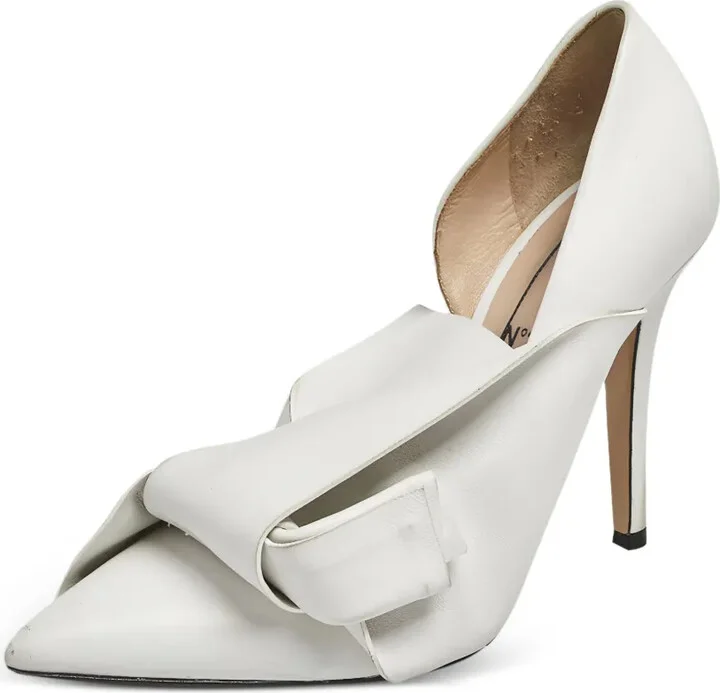 110mm Knotted Leather Pumps - Image 2