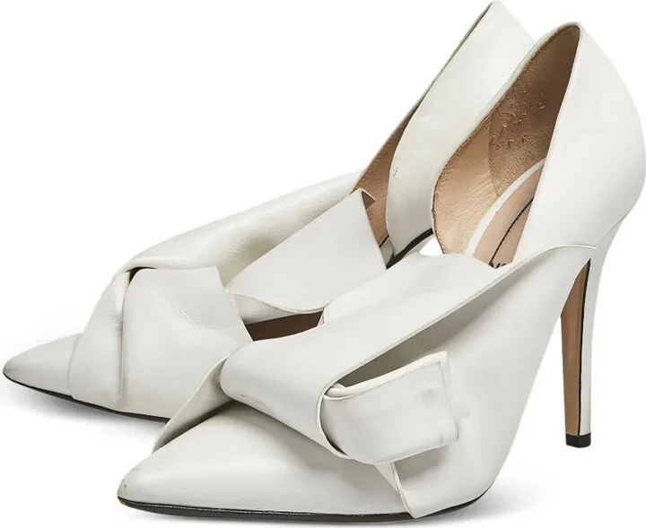 110mm Knotted Leather Pumps - Image 3