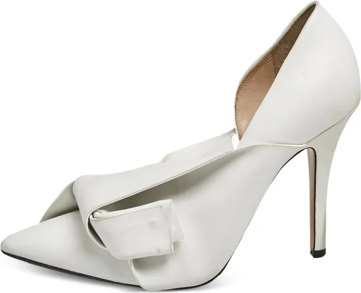 110mm Knotted Leather Pumps