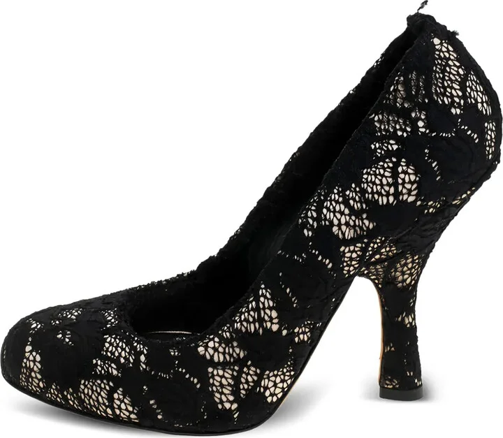 110mm Lace-Detailing Heeled Pumps