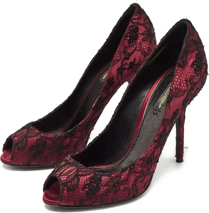 110mm Lace-Embroidered Peep-Toe Pumps - Image 2