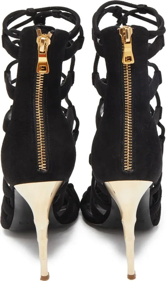 110MM Lace Metal Heel Sandals - Image 2