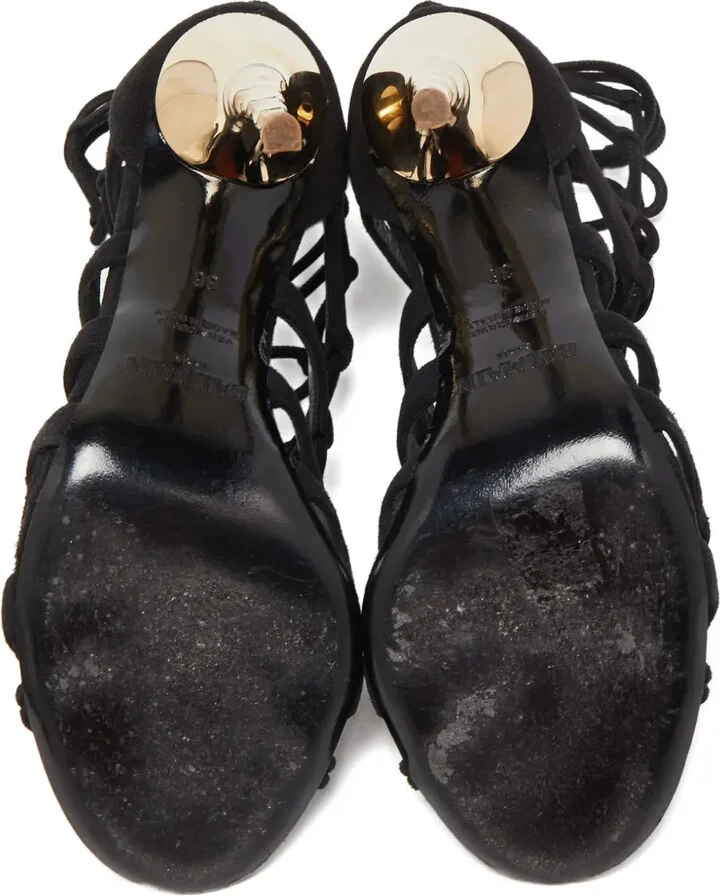 110MM Lace Metal Heel Sandals - Image 3