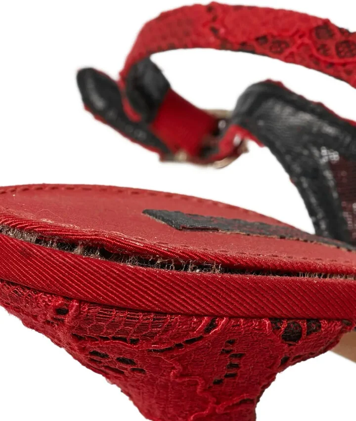 110mm Lace Slingback Pumps - Image 5
