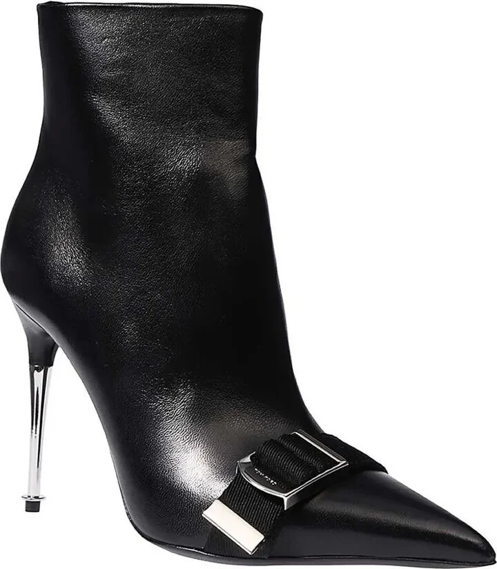 110mm Leather Ankle Boots - Image 2