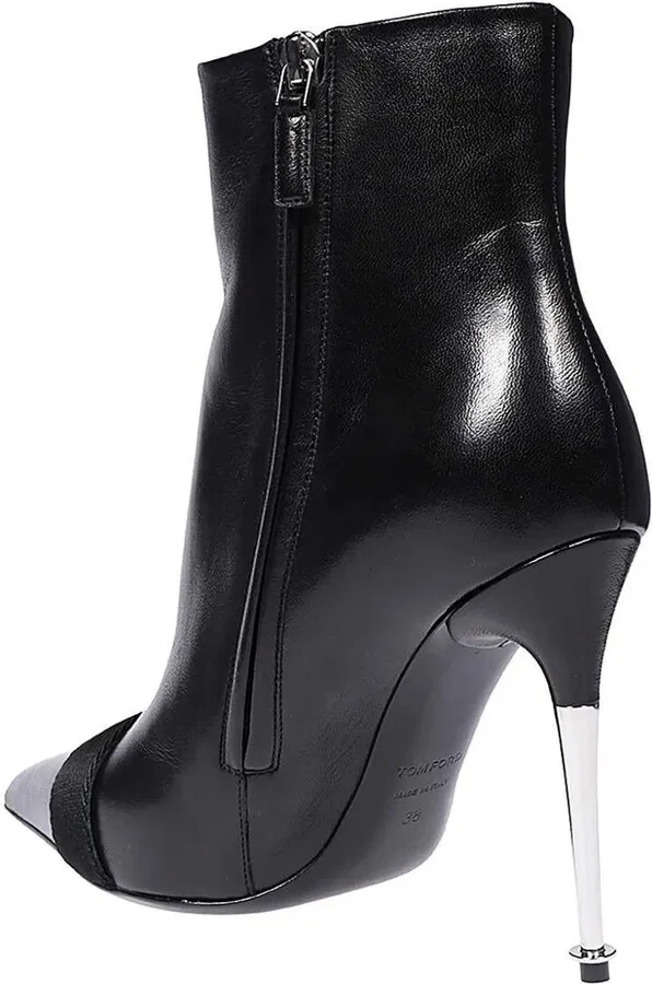 110mm Leather Ankle Boots - Image 3