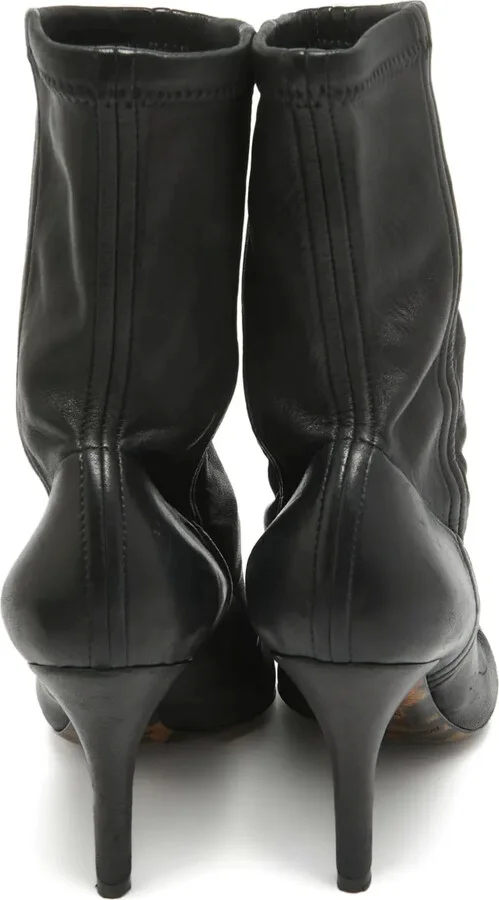 110mm Leather Ankle Boots - Image 3