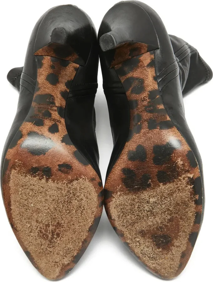 110mm Leather Ankle Boots - Image 4