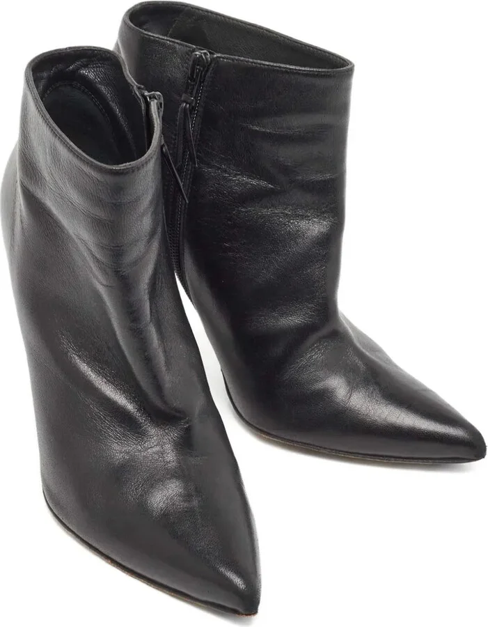 110mm Leather Ankle Boots - Image 3