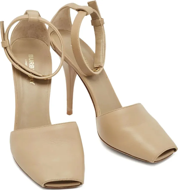 110mm Leather Ankle-Strap Pumps - Image 2