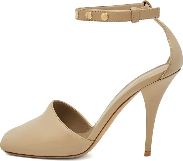 110mm Leather Ankle-Strap Pumps