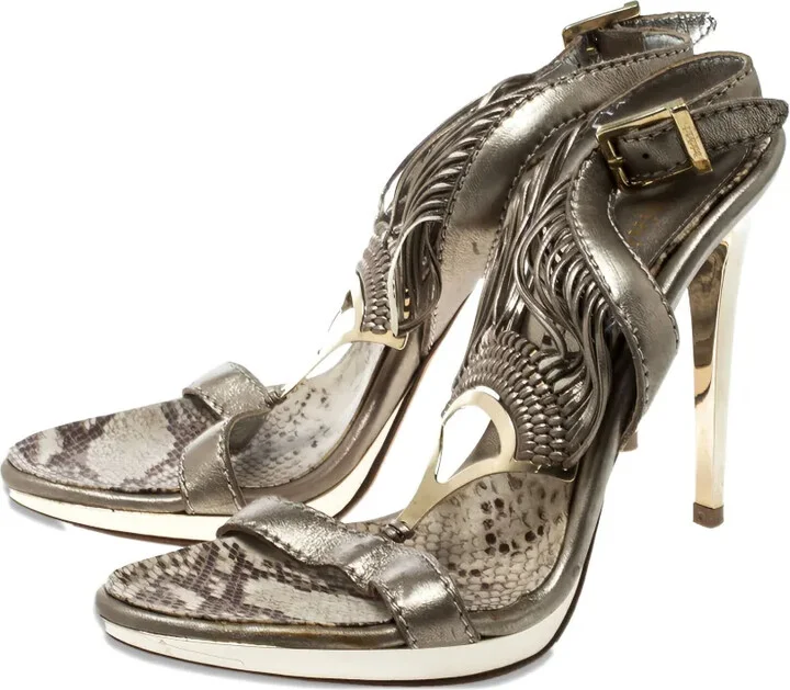 110mm Leather Fringed Sandals - Image 3
