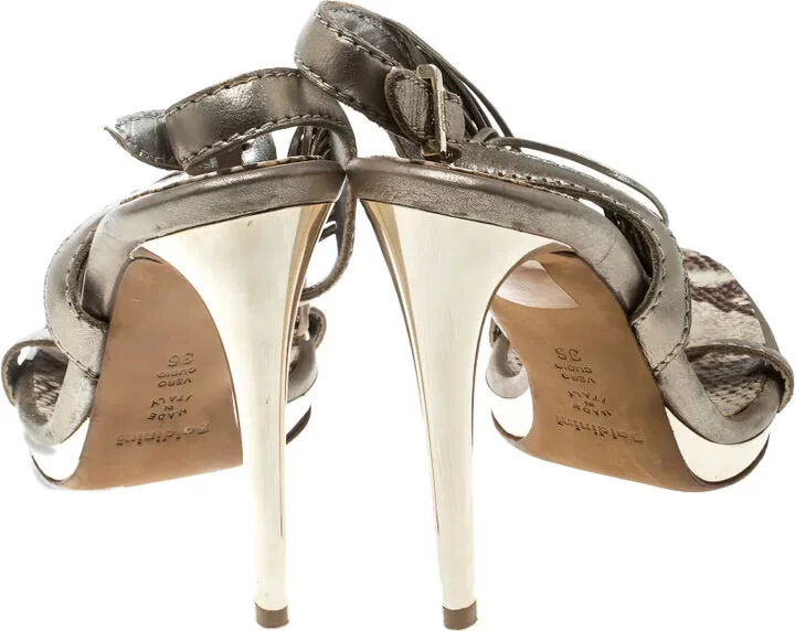 110mm Leather Fringed Sandals - Image 4