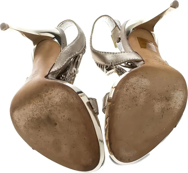 110mm Leather Fringed Sandals - Image 5