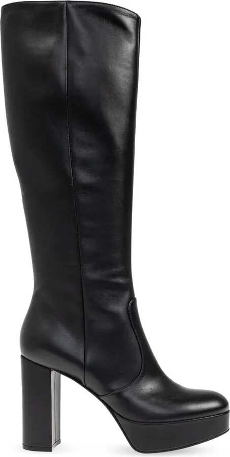 110mm Leather Heeled Boots