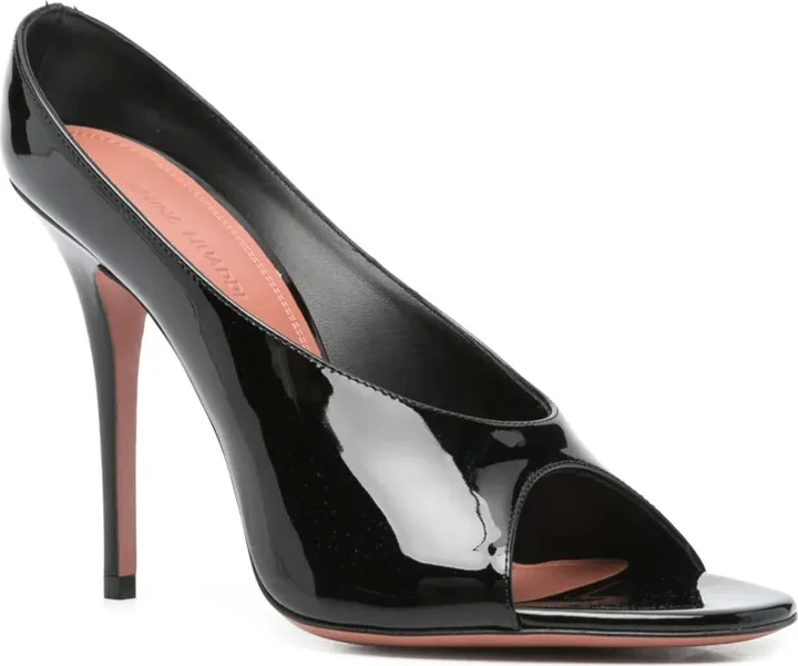 110mm Leather Heeled Mules - Image 2